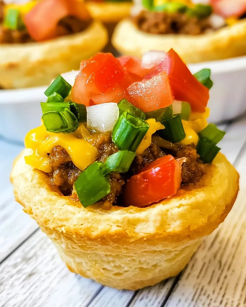Delicious Taco Biscuit Cups dish photo