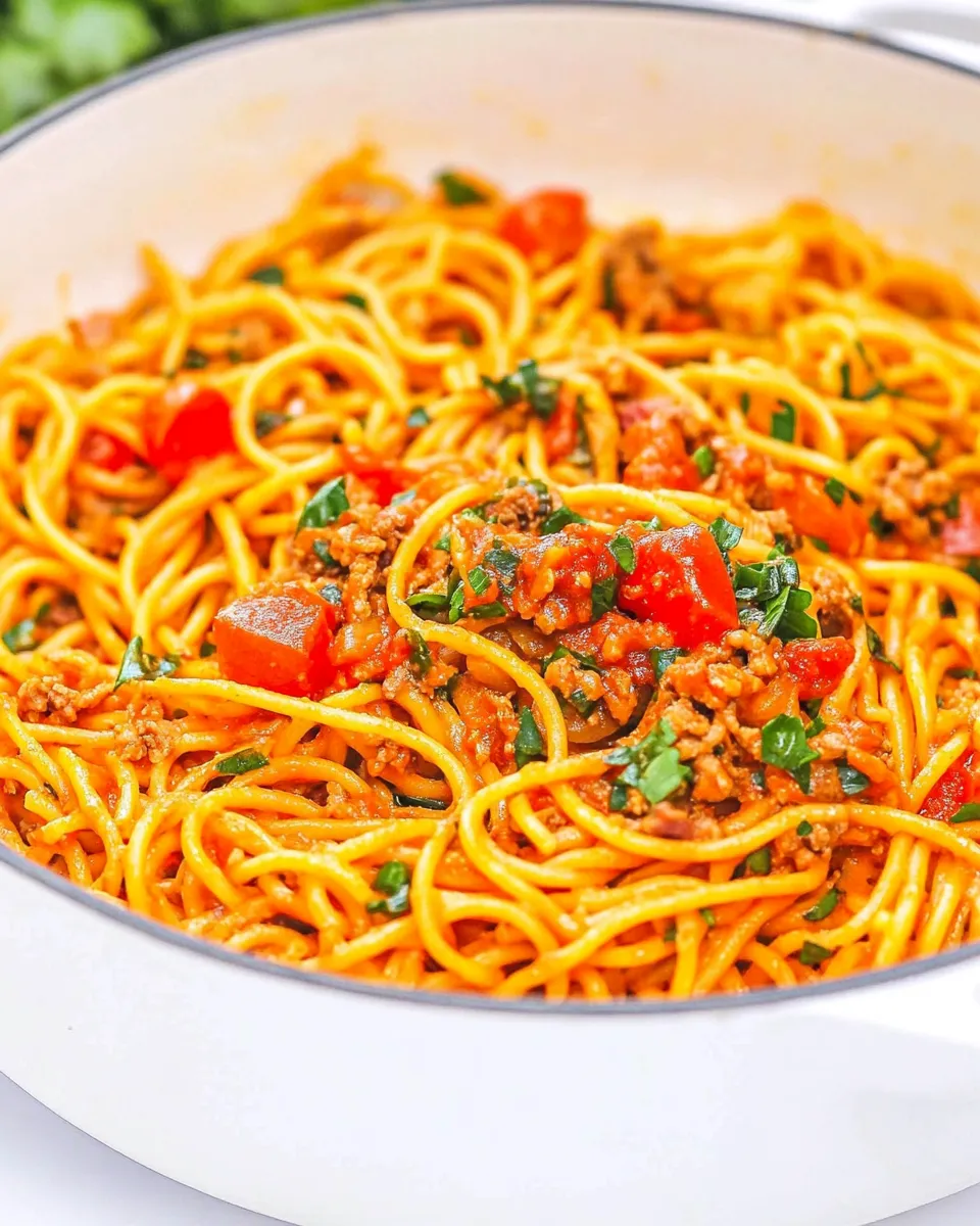 Homemade Taco Spaghetti (One Pot) photo