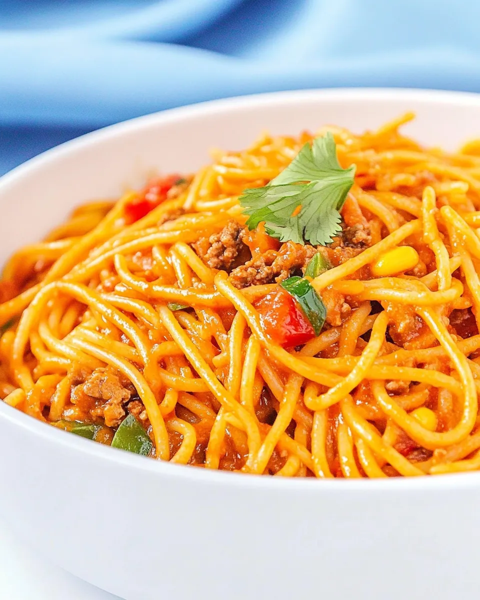 Easy Taco Spaghetti (One Pot) recipe photo