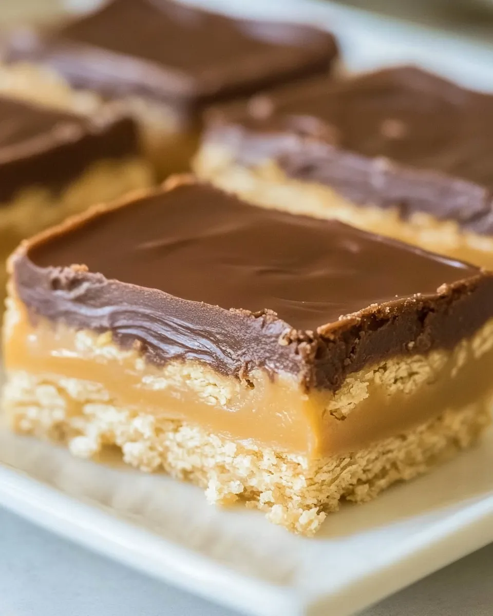 Delicious Tagalong Bars shot