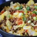 Homemade Tex-Mex Ground Beef and Cabbage Skillet Recipe photo