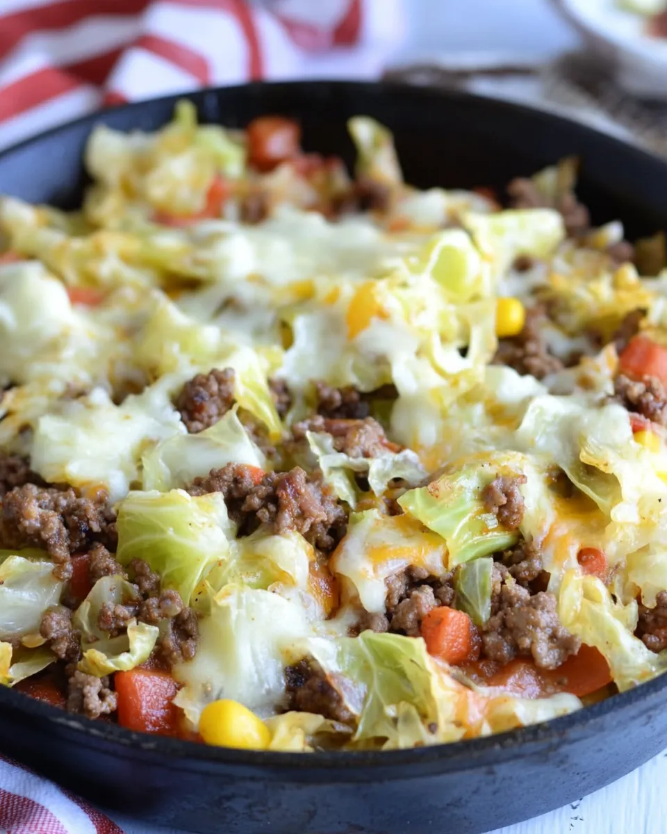 Easy Tex-Mex Ground Beef and Cabbage Skillet Recipe picture