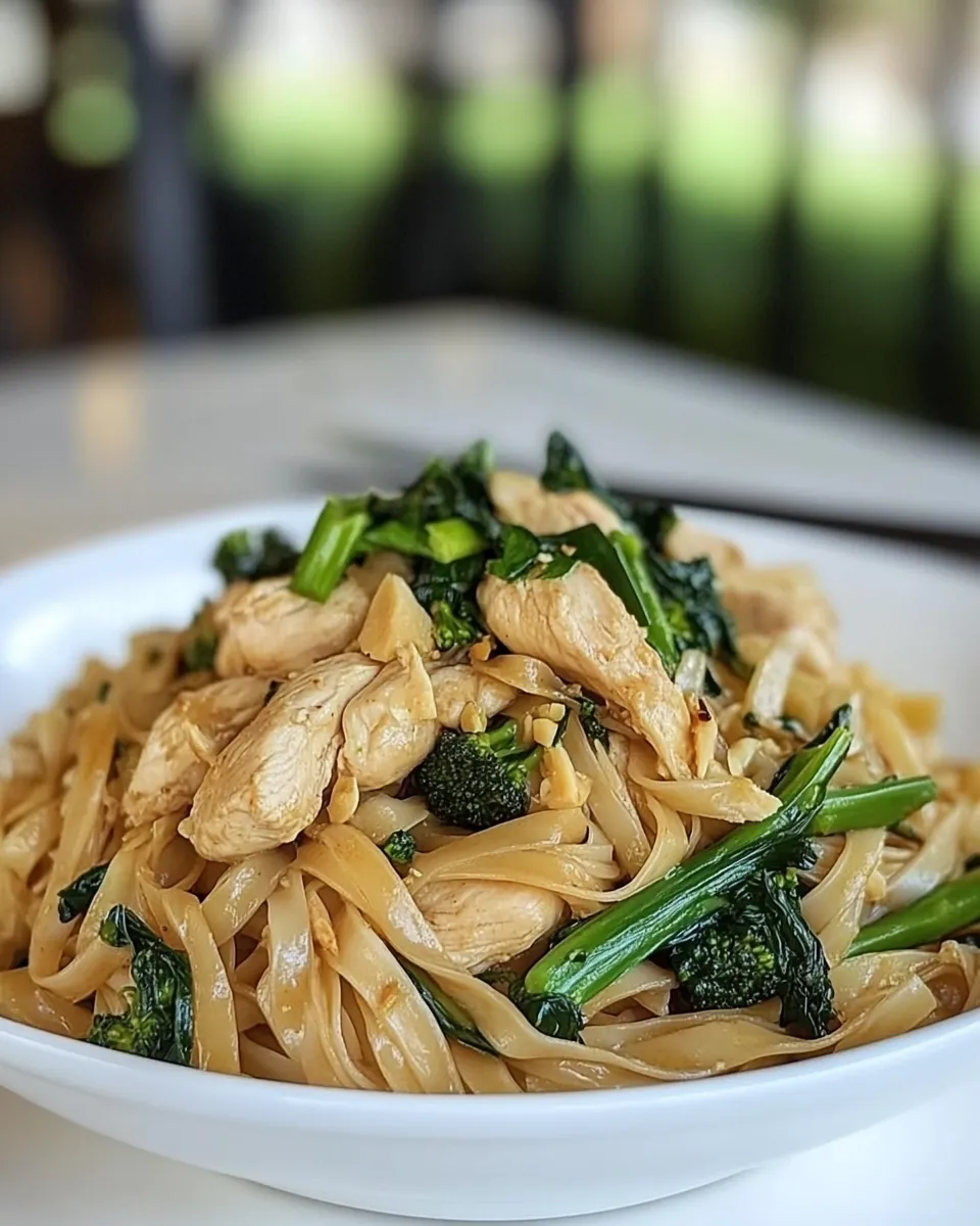 Easy Thai-Style Stir-Fried Noodles with Chicken and Broccolini picture