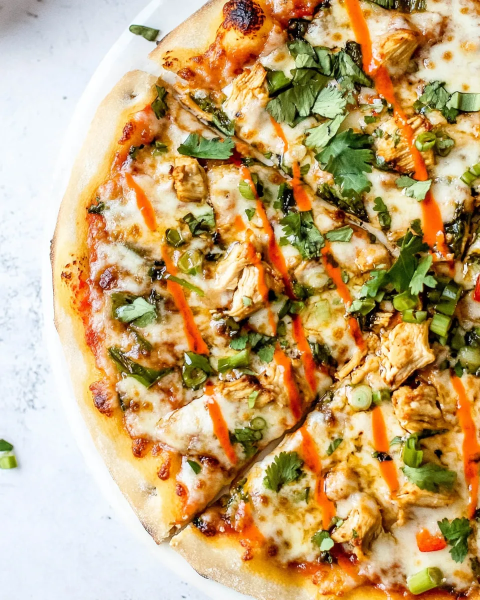 Homemade Thai Chicken Pizza photo