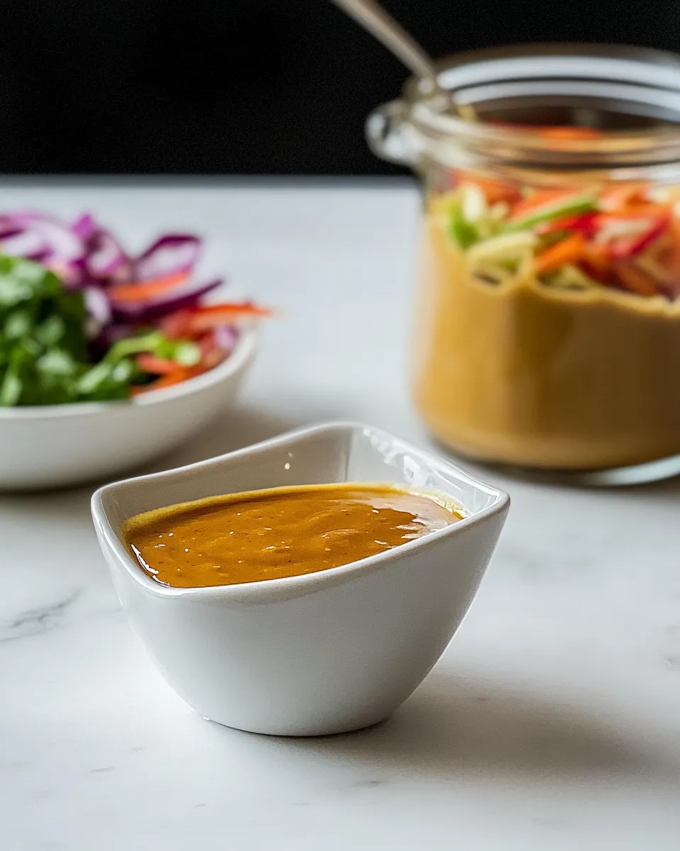 delicious Thai Peanut Dressing shot
