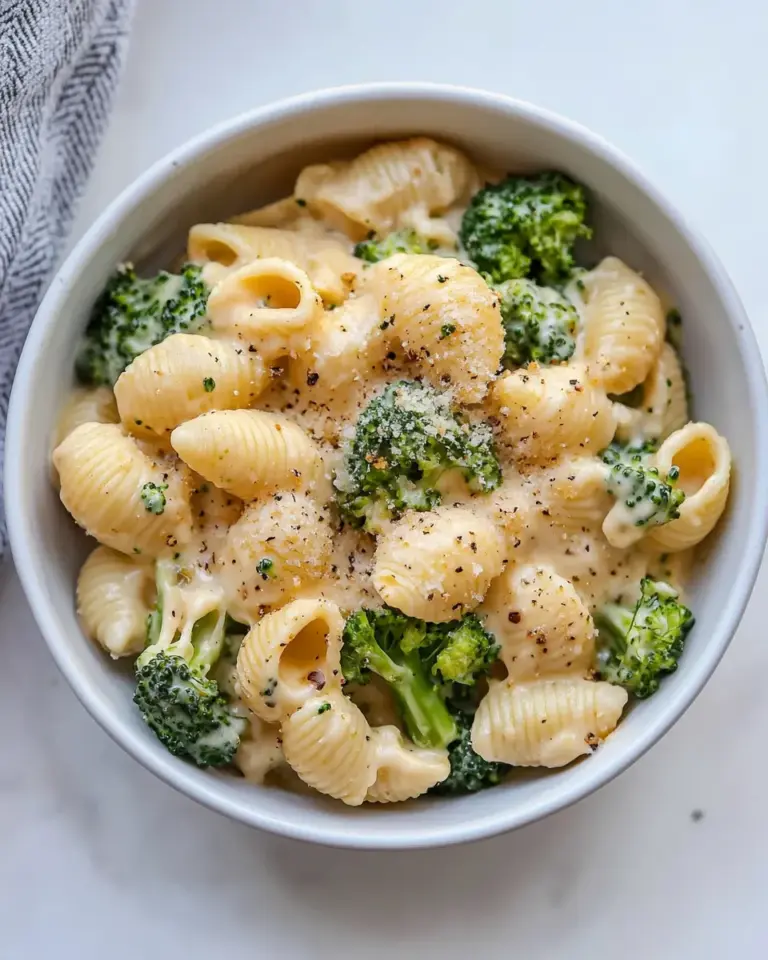 Homemade The Creamiest Broccoli Shells and Cheese. recipe photo