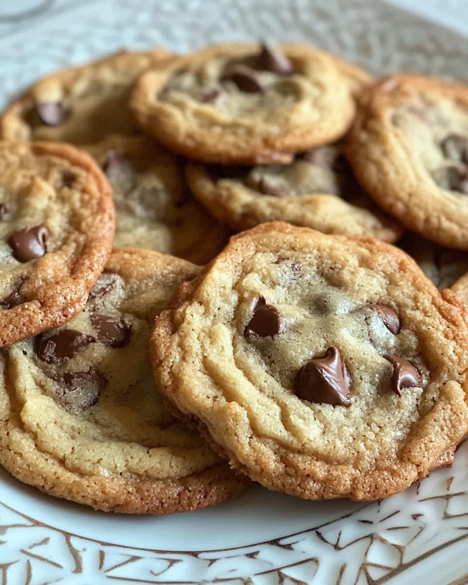 Delicious Thin and Chewy Chocolate Chip Cookie Recipe plate image