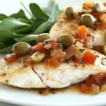 Homemade Tilapia with Quick Olive Topping Recipe photo