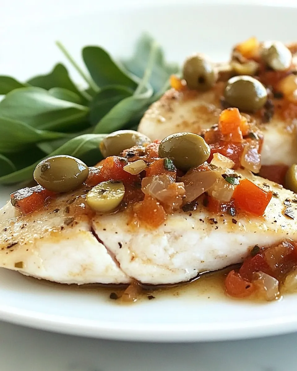 Homemade Tilapia with Quick Olive Topping Recipe photo
