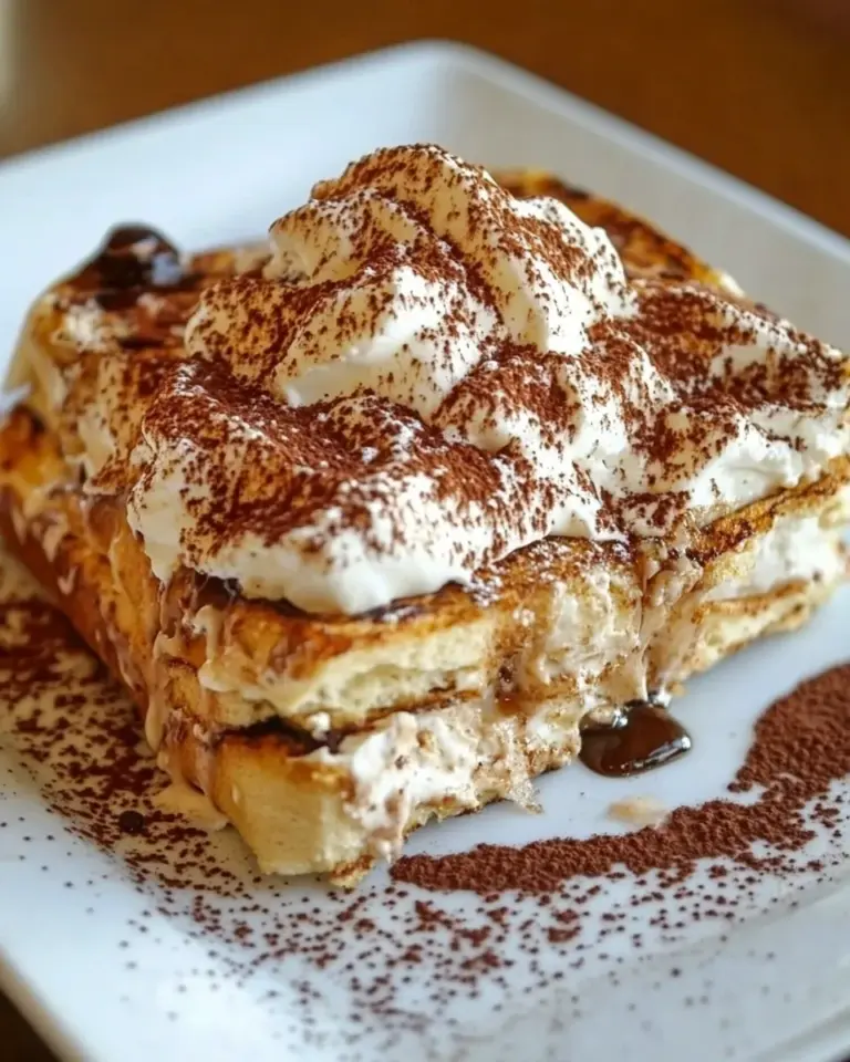 Homemade Tiramisu French Toast. photo