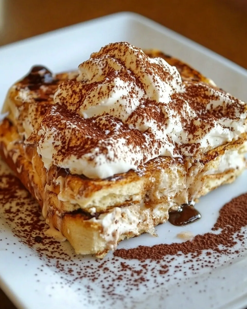 Homemade Tiramisu French Toast. photo