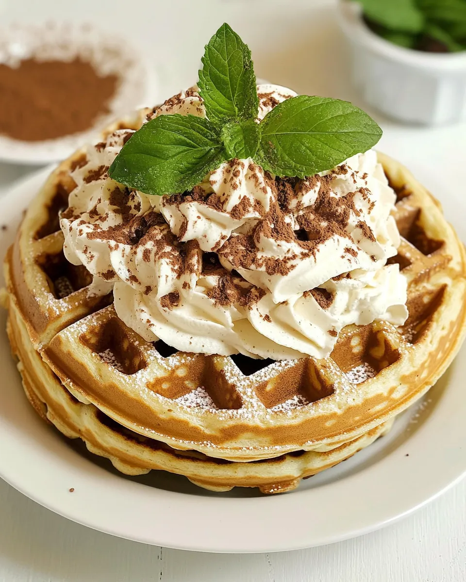 Easy Tiramisu Waffles recipe image