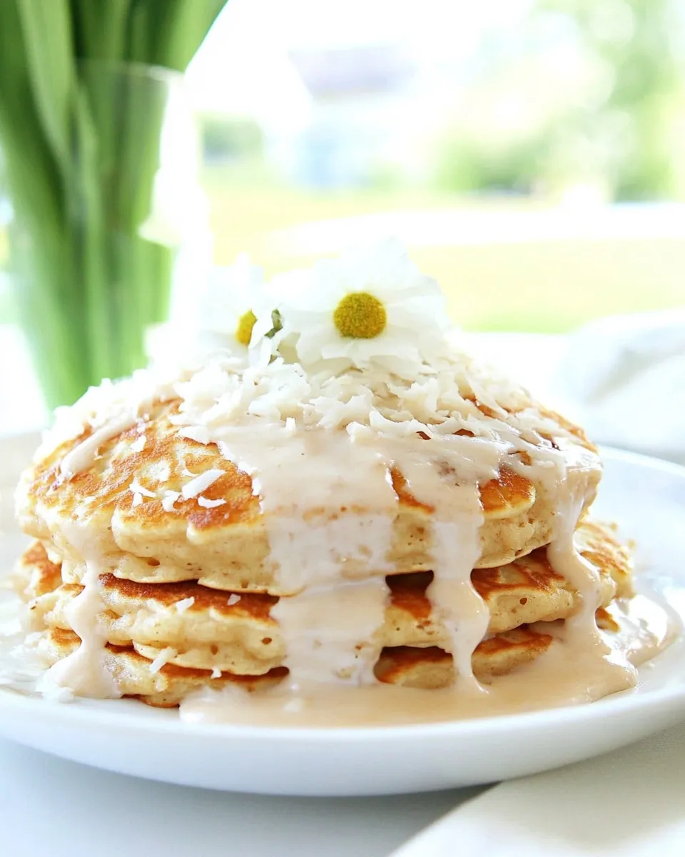 Easy Toasted Coconut Pancakes recipe photo