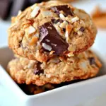 Homemade Toasted Coconut and Dark Chocolate Chunk Cookies photo