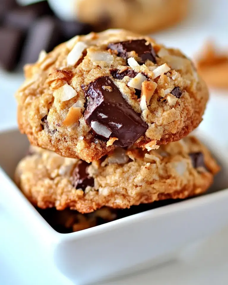 Homemade Toasted Coconut and Dark Chocolate Chunk Cookies photo