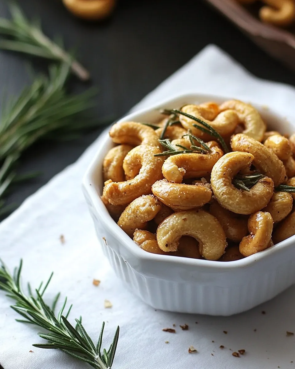 Homemade Toasted Maple Rosemary Cashews photo