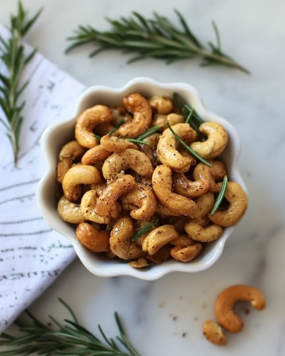 Easy Toasted Maple Rosemary Cashews recipe photo