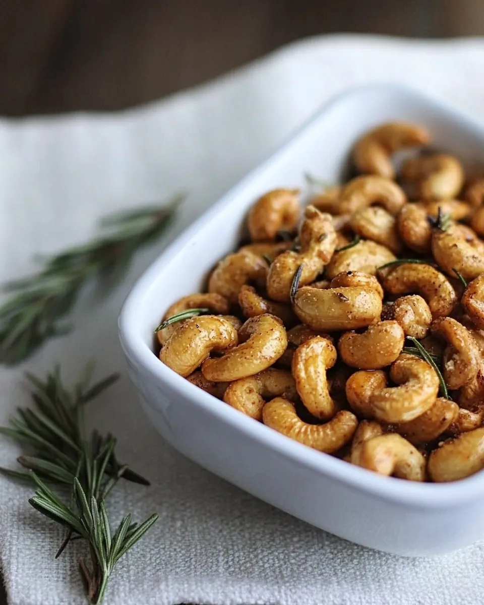 Delicious Toasted Maple Rosemary Cashews dish photo