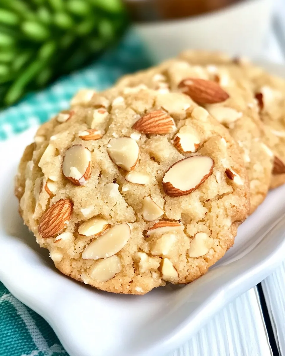 delicious Triple Almond Cookies plate image