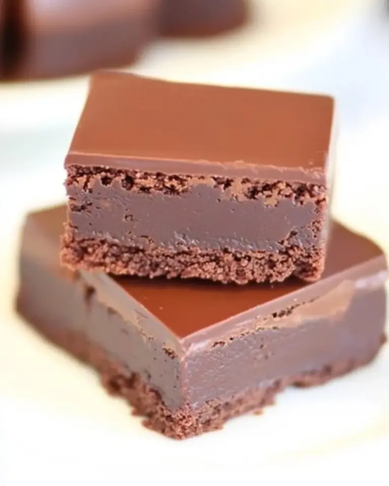 Homemade Truffle Brownies with Chocolate Ganache photo