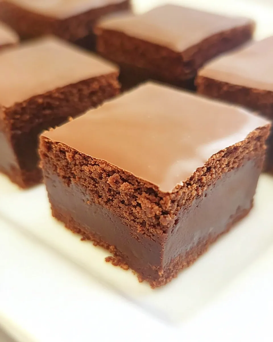 Delicious Truffle Brownies with Chocolate Ganache shot