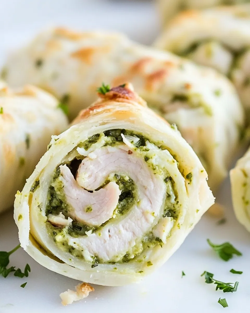 Easy Turkey Pesto Pinwheels with Smoked Provolone recipe photo