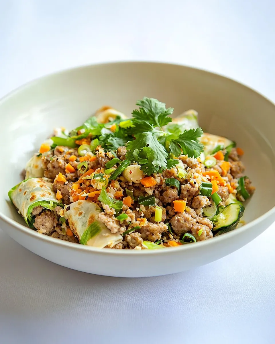 Delicious Turkey Sausage Egg Roll Bowl dish photo