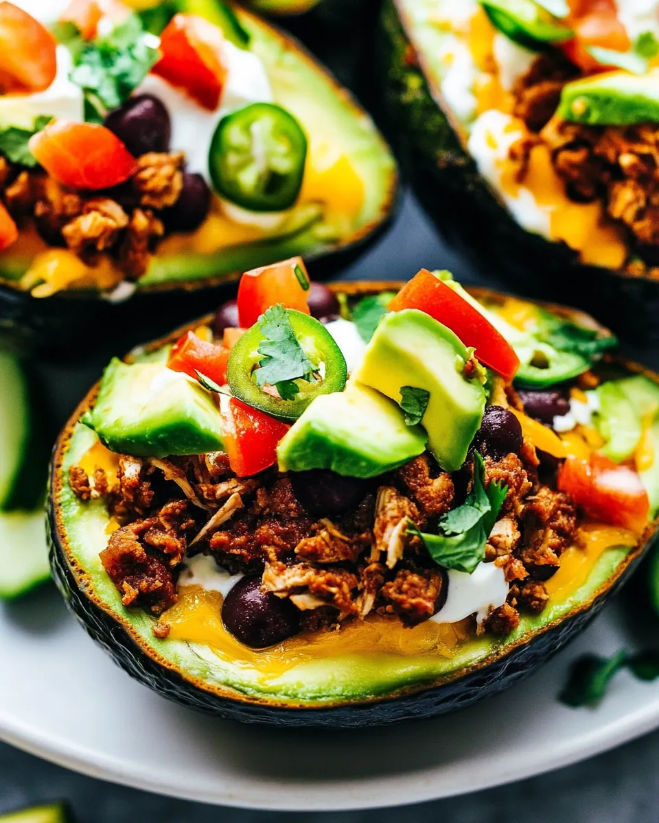 Easy Turkey Taco Stuffed Avocados recipe image