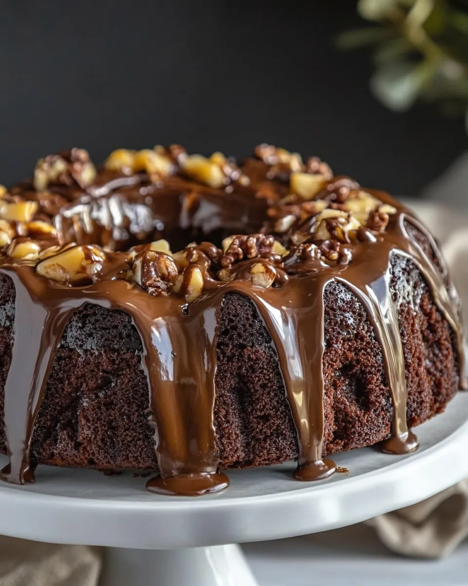 delicious Turtle Cake (Chocolate Brownie Cake Recipe) shot