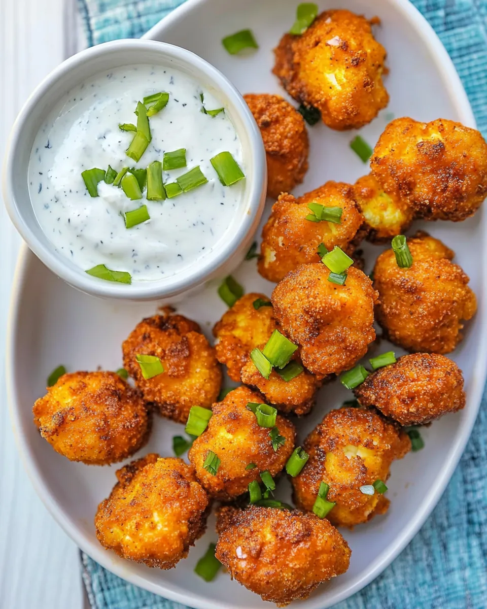 Delicious Vegan Buffalo Cauliflower shot