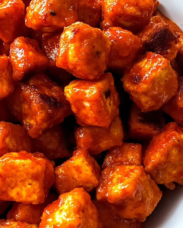 Homemade Vegan Buffalo Tofu Bites photo