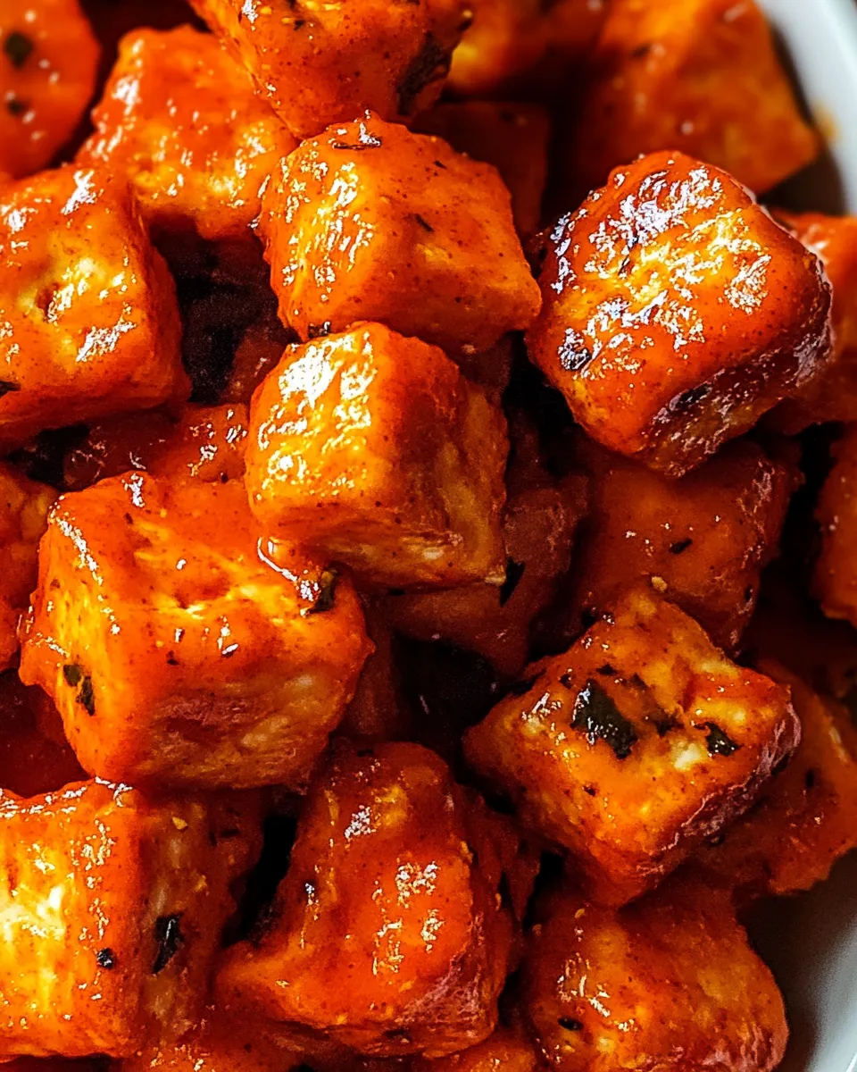 Easy Vegan Buffalo Tofu Bites recipe photo