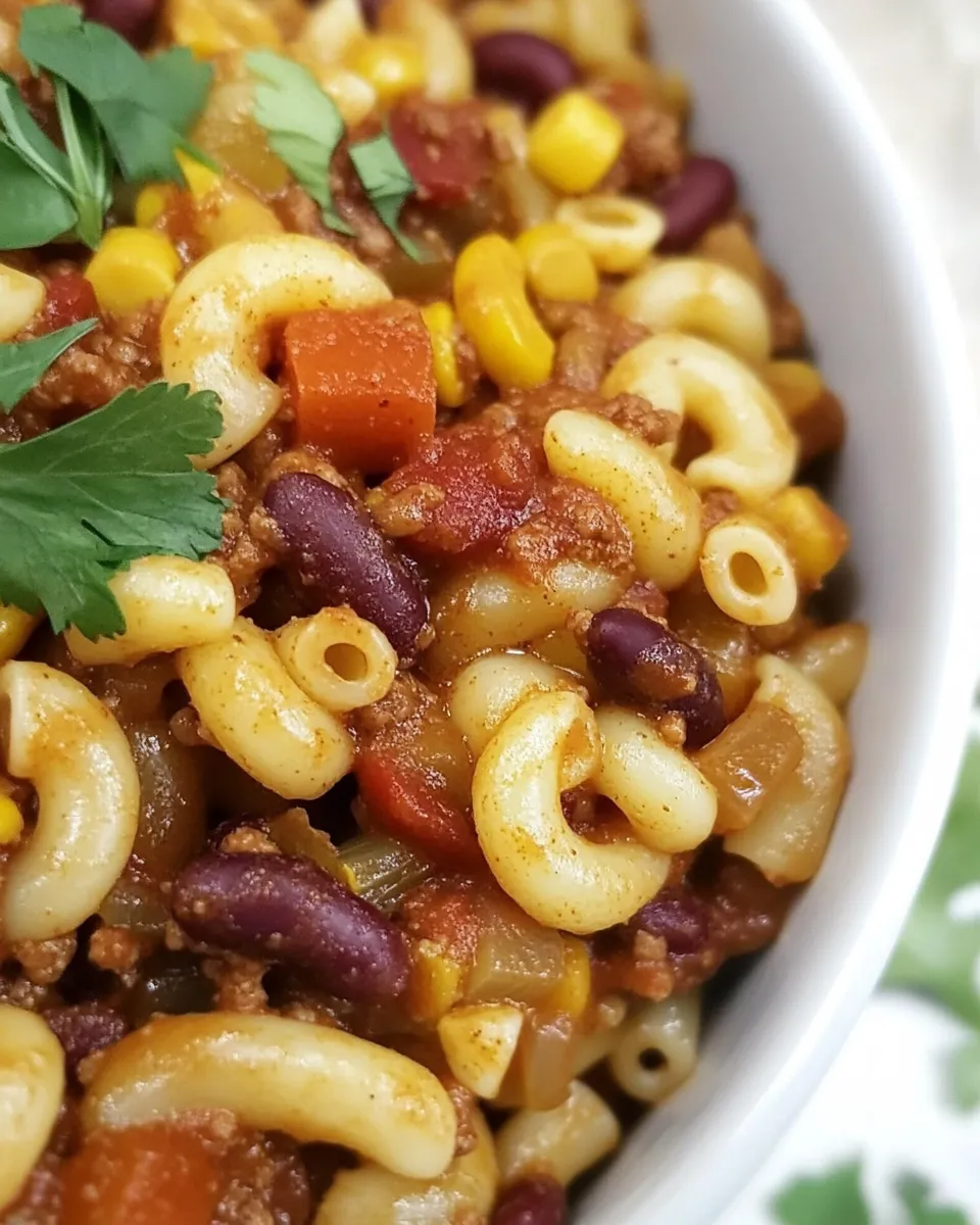 Easy Vegan Chili Mac (30 Minute!) recipe photo