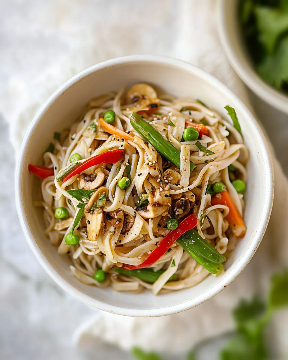 Easy Vegan Rice Noodles recipe photo