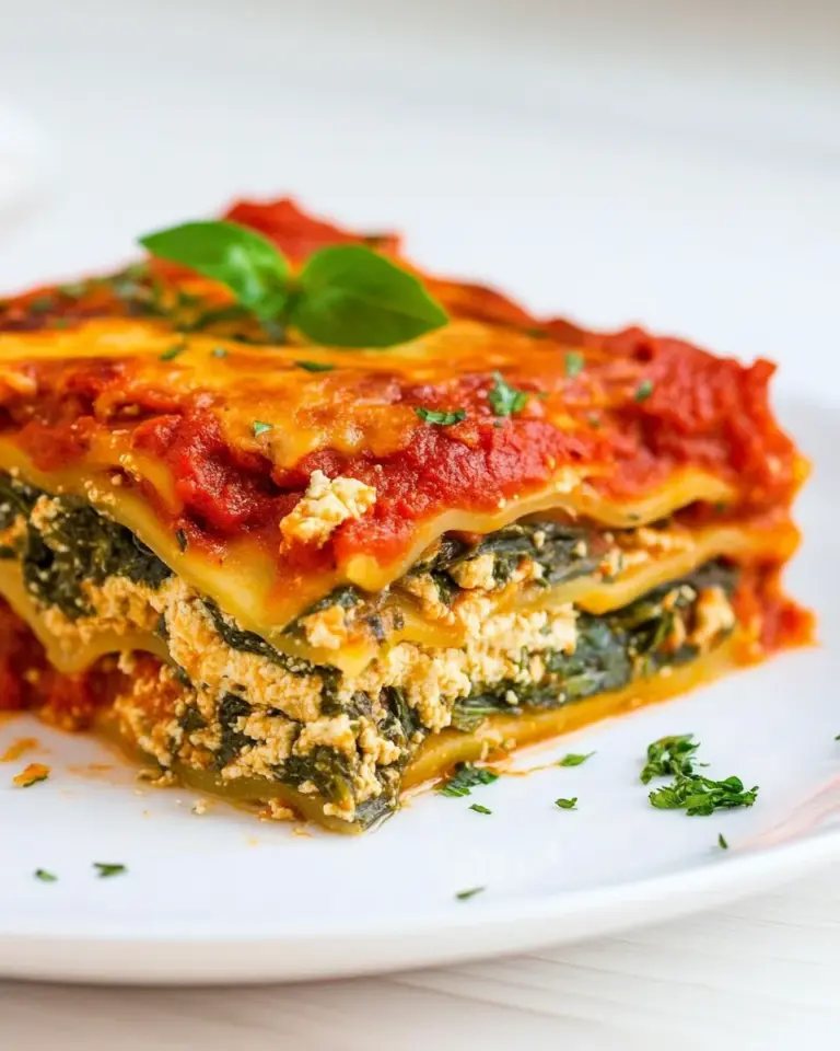 Homemade Vegan Spinach Lasagna (Tofu Ricotta) photo