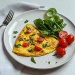 homemade Vegetarian Omelet photo