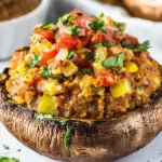 Homemade Vegetarian Stuffed Portobello Mushrooms photo