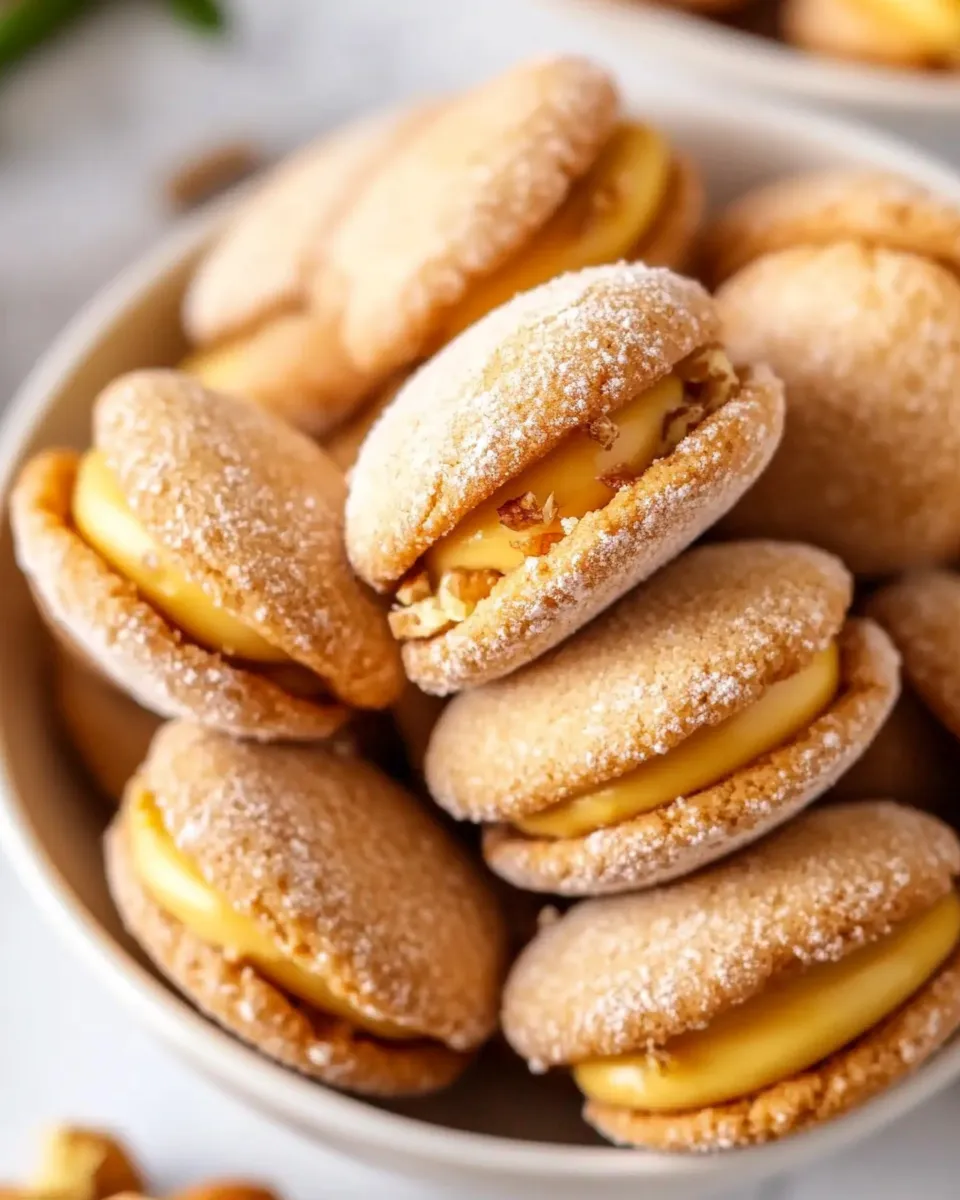 classic Walnut-Shaped Cookies with Caramel Cream image