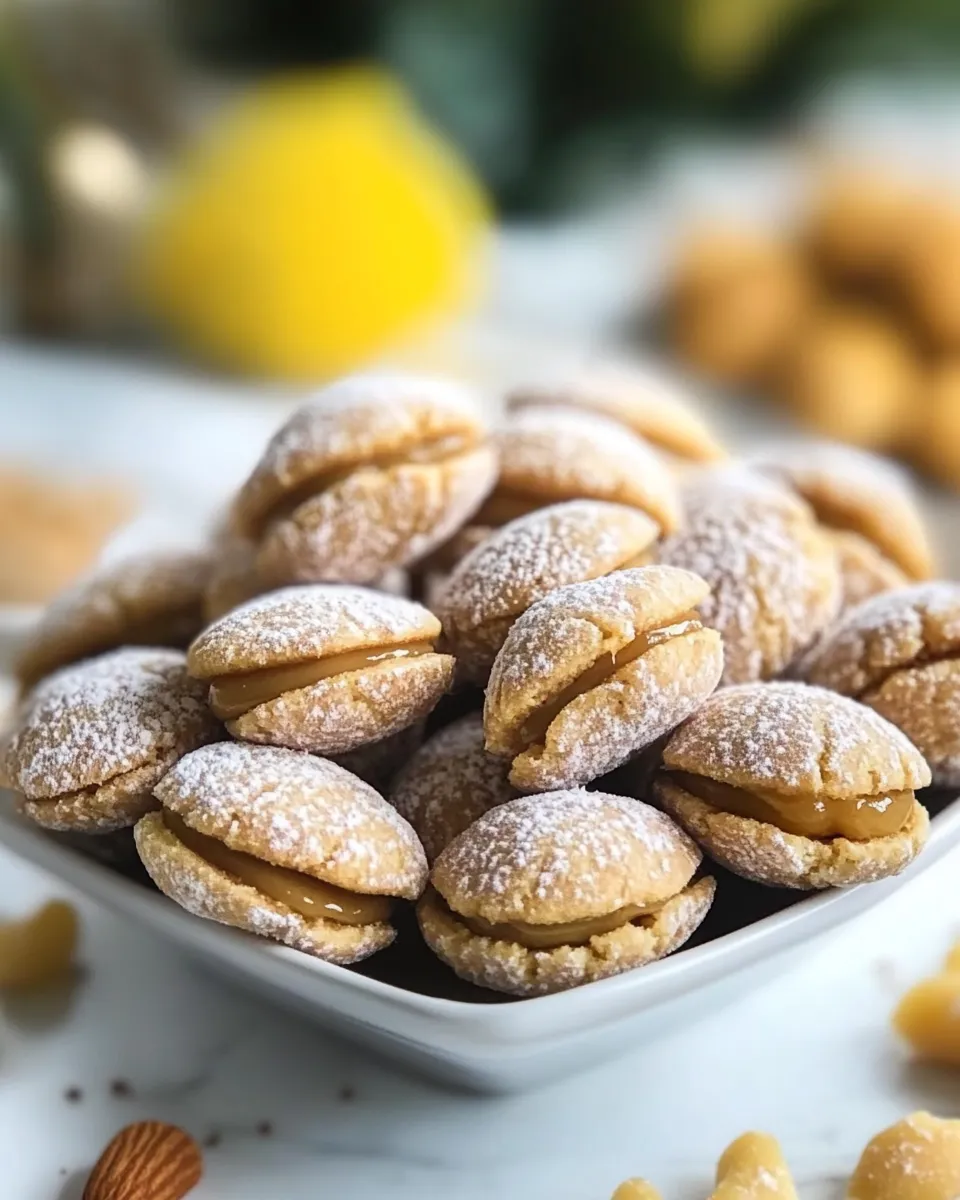 easy Walnut-Shaped Cookies with Caramel Cream picture