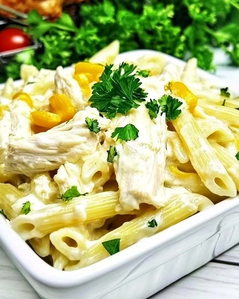 Classic White Chicken Enchilada Pasta image