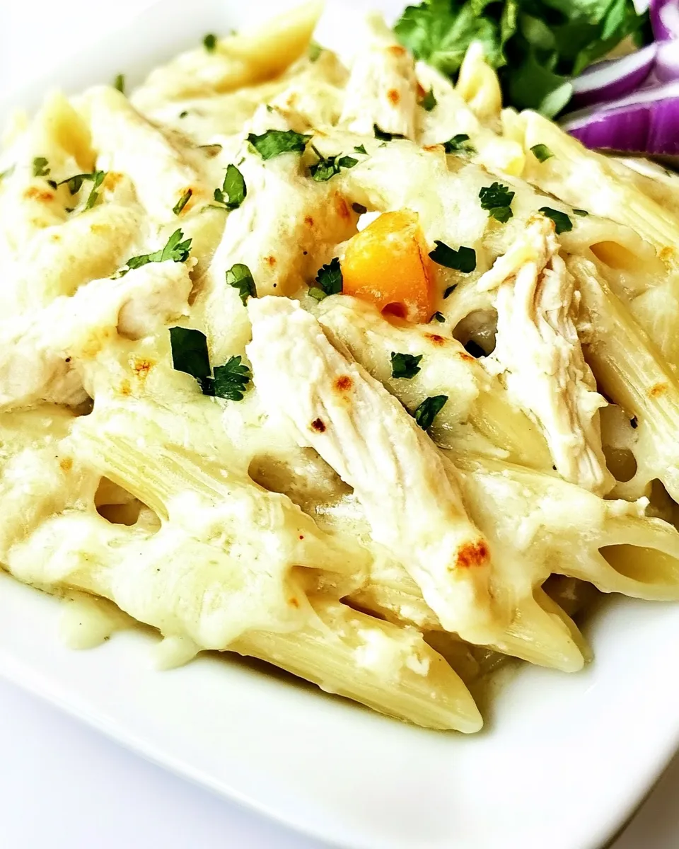 Delicious White Chicken Enchilada Pasta dish photo