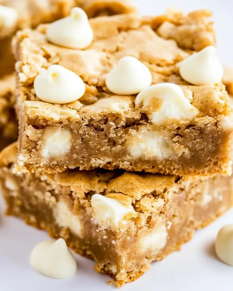 Homemade White Chocolate Blondies photo
