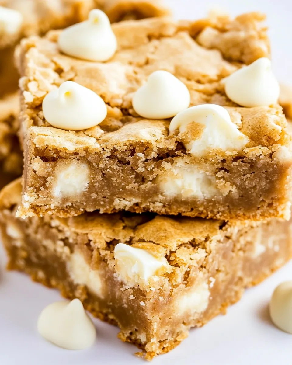 Homemade White Chocolate Blondies photo