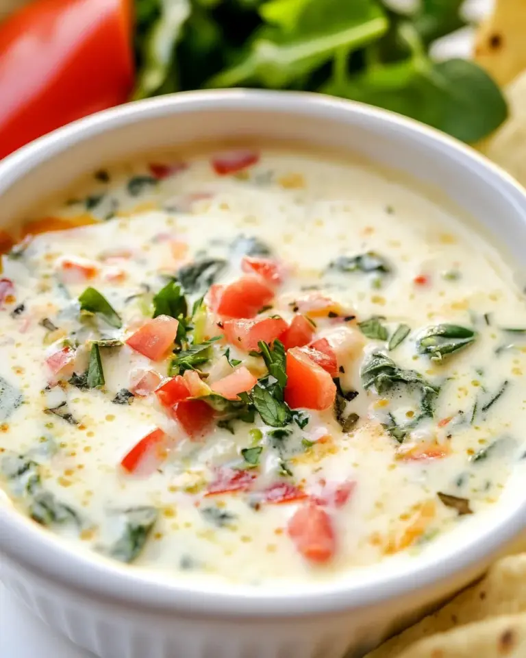 Homemade White Spinach Queso photo