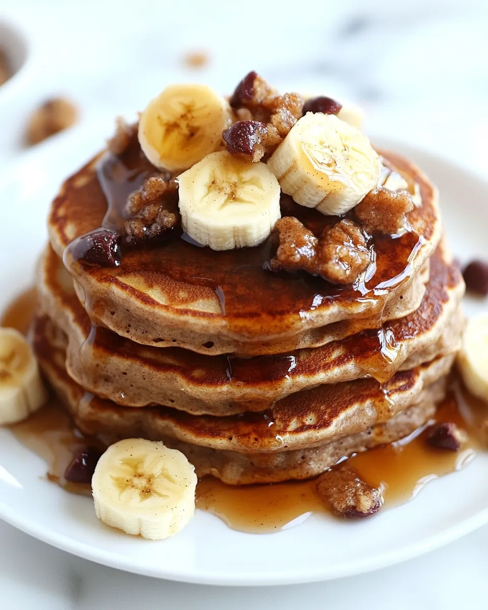 Homemade Whole Wheat Cinnamon Chip Banana Bread Pancakes photo