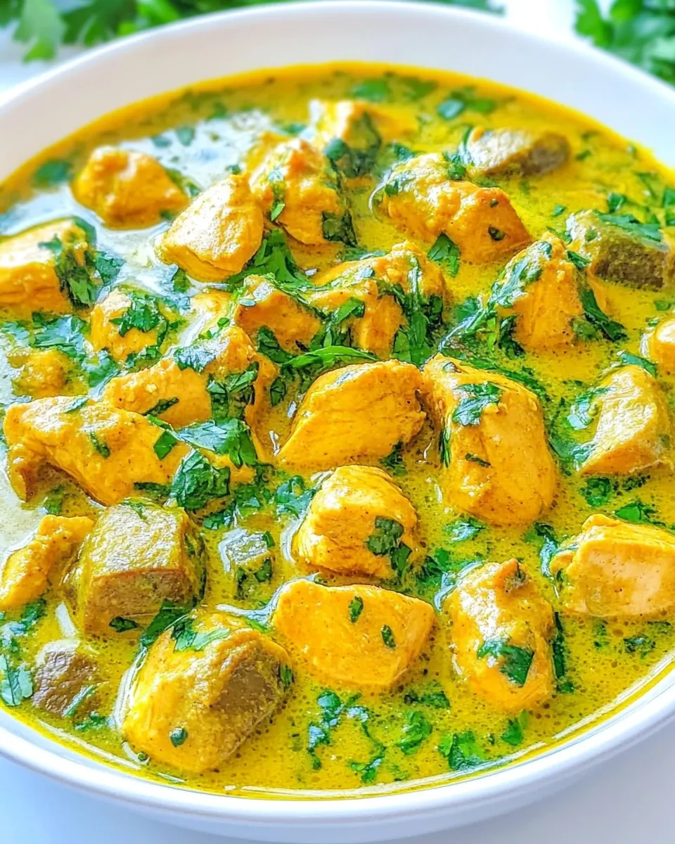 Delicious Yellow Chicken Coconut Curry (Chicken Korma) dish photo