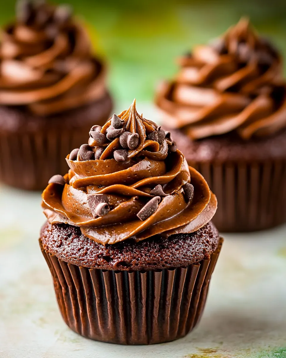 Easy Zucchini Chocolate Cupcakes recipe photo