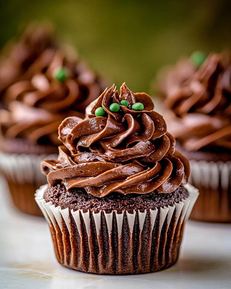Delicious Zucchini Chocolate Cupcakes shot